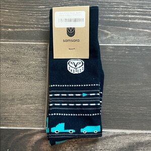 Sock Club Samsara Men's Navy and Teal Socks
